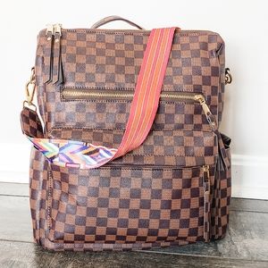 THE LUXE HAVEN Convertible Backpack Tote, Brown